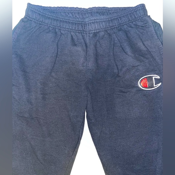 Champion BIG C Black T-Shirt + Black Jogger Sweatpants 2 Piece Set FULL OUTFIT - Picture 8 of 12